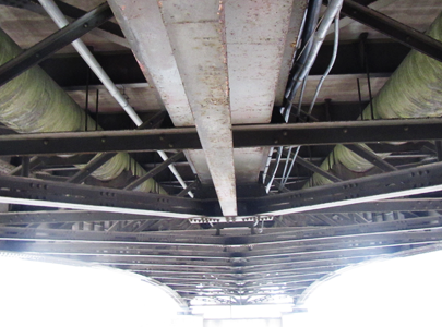 Underside of Bridge Emergency Water Main Repair