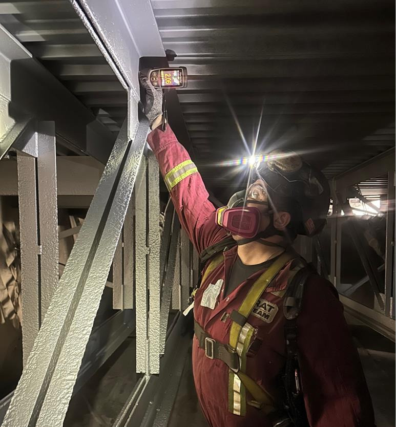 Tacten Coatings Inspector Inside Coal Silo Four